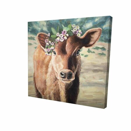 FONDO 32 x 32 in. Cute Jersey Cow-Print on Canvas FO2795208